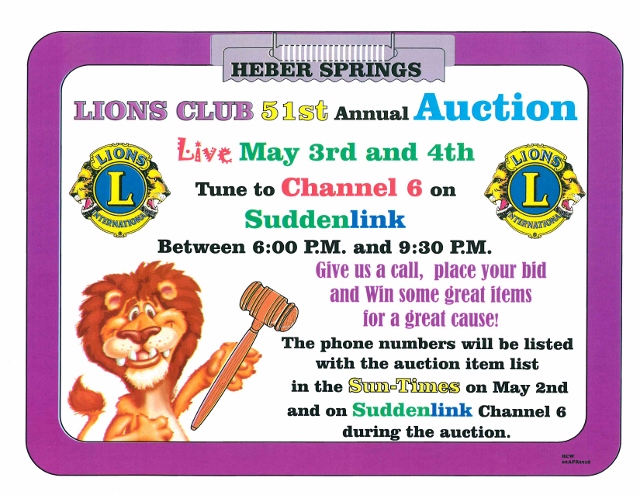 Heber Springs Lions Club 51st  Annual Auction