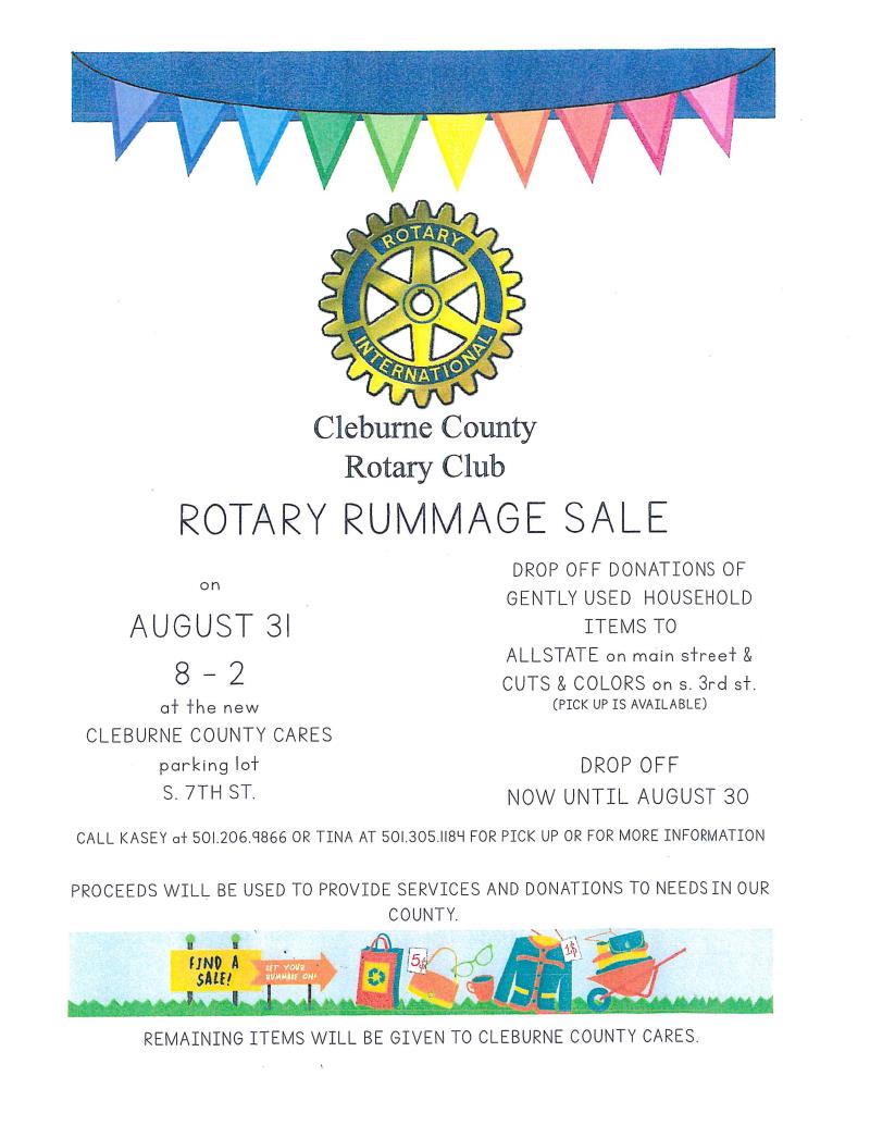 Rotary Rummage Sell